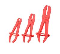 OUNONA Pince Serrage Durite Plastique Rouge 3pcs pour Réparation Automobile Sécurité Non Conductrice et Protection des Gaines Internes, pour Frein et Air