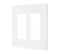 OUNONA Plaque Murale et Cache-interrupteur à Bascule Double pour Double Prise en PC Blanche Design Minimaliste et Fonction Esthétique, pour Prise Multiple Murale