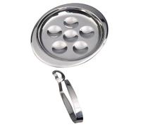 OUNONA Plat à Escargots Argentée en Acier Inoxydable 2pcs Résistant la Chaleur Pince de Service Pratique et Maison Restaurant