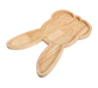 OUNONA Plateau de Service en Bois de Caoutchouc Beige de Lapin pour Pâques, Design Unique et Facile à Nettoyer, Apéritifs Réunions