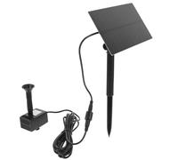 OUNONA Pompe à Eau Extérieure Solaire Carrée 1,5 W 150 L/h Noire | Plaque en Silicium, Plastique Résistant la Corrosion, Plusieurs Modes de Jet