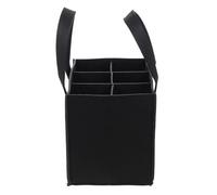 OUNONA Porte-Bouteilles Portable et Rangement Design Simple et Élégant Paquet à Vin en Feutre Noir Épais, Compartimenté pour 6 Bouteilles pour Fêtes