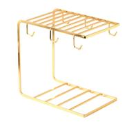 OUNONA Porte-gobelet Domestique, Porte-tasses en Acier au Carbone, Or, pour Tasses à Eau et Mug, Décoratif, Mobile, Maison, la Cuisine