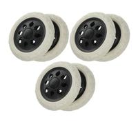 OUNONA Roues de Rechange Lot de 6 en Caoutchouc et Écume, Installation Facile Accessoires pour Chariot Poussette et Chariot de Courses pour Roue de Caddie de Courses