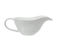 OUNONA Saucière en céramique avec anse et bec verseur - Pichet de 280 ml pour sauce soja, expresso - Distributeur de sauce en porcelaine blanche