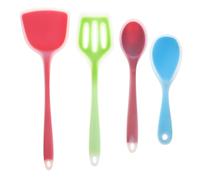 OUNONA Set D'ustensiles Cuisine en Silicone Résistant la Chaleur Couleur Aléatoire 4 Pièces Spatule Souple et Poignée Antidérapante pour Préparer des Repas pour Bébé