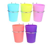 OUNONA Sets de Sets de Ensembles de Porte-tasses Ronds en Fer pour Panneau Perforé Lot de 5 Légers et Faciles à Nettoyer, Capacité 260ml, Design Élégant pour Couleur Aléatoire