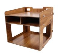 OUNONA Support pour imprimante de Bureau, Organisateur de Bureau 28 x 27,4 x 26,4 cm pour Le Rangement de l'imprimante, étagère de Rangement à Plusieurs Niveaux, Organiseur de en Bois pour
