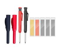 oupados Lot de 2 crayons de charpentier épais 30 2,8 mm | Porte-mine en bois avec marqueur à trous profonds - Parfait pour le travail du bois