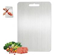 oupados Planche à découper en titane 100% pur de qualité alimentaire | antiadhésive, durable et facile à nettoyer, pour fruits, viande, légumes, cuisine (29 x 20 cm)