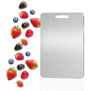 oupados Planche à découper en titane, 100 % pure, qualité alimentaire, revêtement antiadhésif, durable et facile à nettoyer, planche à découper en titane pour fruits, viande, légumes, cuisine