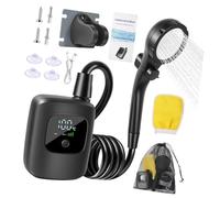 our fave Équipement de douche de voyage compact avec chaleur pour les voyages en randonnée, équipement de douche de voyage compact avec unité ABS thermique avec économie d'eau