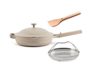 Our Place Always Pan Batterie de cuisine en céramique antiadhésive et sans toxines | Poêle à frire et sauteuse brevetée en aluminium 10 en 1 | Sans danger pour le four, l'induction et toutes les
