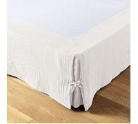 Cache-Sommier à Nouettes 90x190cm Gaze de Coton Chantilly - OUREA - ALTOBUY Blanc G