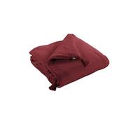 OUREA - Couvre-pied 150x150cm Capitonné Gaze de Coton Lie de Vin -