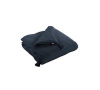 OUREA - Couvre-pied 150x150cm Capitonné Gaze de Coton Minuit -