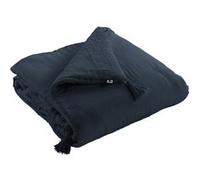 OUREA - Couvre-pied 150x150cm Capitonné Gaze de Coton Minuit - Altobuy G