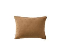 OUREA MOTIF - Taie d'Oreiller 50x70cm Gaze de Coton Camel à Fleurs Ajourées -