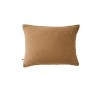 OUREA MOTIF - Taie d'Oreiller 50x70cm Gaze de Coton Camel à Pois Dorés - Altobuy Marron G