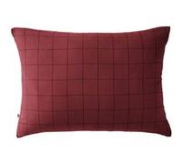 OUREA MOTIF - Taie d'Oreiller 50x70cm Gaze de Coton Lie de Vin à Grands Carreaux - Altobuy Rouge G
