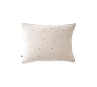 OUREA MOTIF - Taie d'Oreiller 50x70cm Gaze de Coton Pampa à Pois Dorés -