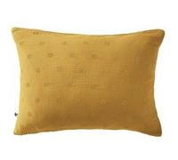 OUREA MOTIF - Taie d'Oreiller 50x70cm Gaze de Coton Safran à Fleurs Ajourées - Altobuy Jaune G