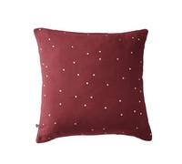 AltoBuy OUREA Motif - Taie d'oreiller 60x60cm Gaze de Coton Lie de Vin à Pois Dorés