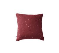 AltoBuy OUREA Motif - Taie d'oreiller 60x60cm Gaze de Coton Lie de Vin à Pois Dorés