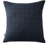 OUREA MOTIF - Taie d'Oreiller 60x60cm Gaze de Coton Minuit à Grands Carreaux - Altobuy Bleu G