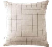 OUREA MOTIF - Taie d'Oreiller 60x60cm Gaze de Coton Pampa à Grands Carreaux - Altobuy Beige G