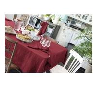 OUREA - Nappe Rectangulaire 150x250cm Gaze de Coton Lie de Vin -