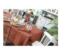 AltoBuy OUREA - Nappe Rectangulaire 150x250cm Gaze de Coton Terracotta