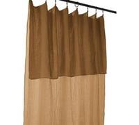 OUREA - Rideau Ajustable 140x300 cm Gaze de Coton Camel + 8 Anneaux Pince - ACTOME G