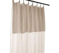 OUREA - Rideau Ajustable 140x300 cm Gaze de Coton Pampa + 8 Anneaux Pince - ACTOME G