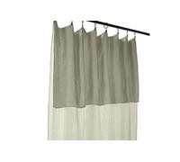 OUREA - Rideau Ajustable 140x300 cm Gaze de Coton Vert d'Eau + 8 Anneaux Pince - ACTOME Vert G