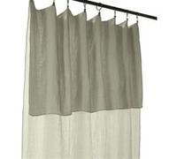 OUREA - Rideau Ajustable 140x300 cm Gaze de Coton Vert d'Eau + 8 Anneaux Pince - ACTOME Vert G
