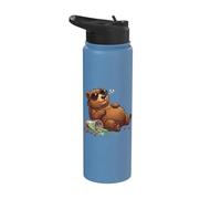 Ours Bubble Tea Boba Kawaii Filles Femmes Enfants Drôle Stainless Steel Insulated Water Bottle
