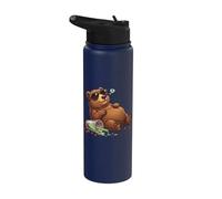 Ours Bubble Tea Boba Kawaii Filles Femmes Enfants Drôle Stainless Steel Insulated Water Bottle