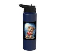 Ours en Peluche avec un cœur Enfants cœur Ours en Peluche Stainless Steel Insulated Water Bottle