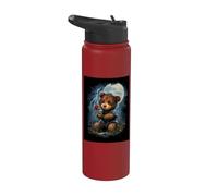 Ours en Peluche avec un roses Enfants roses Ours en Peluche Stainless Steel Insulated Water Bottle