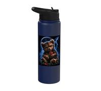 Ours en Peluche avec un roses Enfants roses Ours en Peluche Stainless Steel Insulated Water Bottle