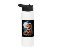 Ours en Peluche avec un roses Enfants roses Ours en Peluche Stainless Steel Insulated Water Bottle