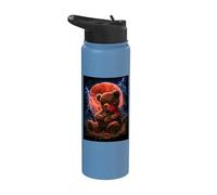 Ours en Peluche avec un roses Enfants roses Ours en Peluche Stainless Steel Insulated Water Bottle