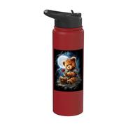Ours en Peluche avec un roses Enfants roses Ours en Peluche Stainless Steel Insulated Water Bottle