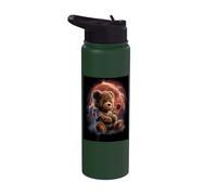 Ours en Peluche avec un roses Enfants roses Ours en Peluche Stainless Steel Insulated Water Bottle