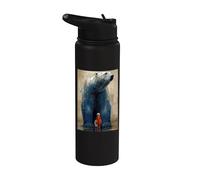 Ours polaire enfant compagnon expédition d'hiver au pôle Nord Stainless Steel Insulated Water Bottle