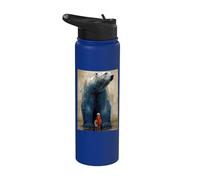 Ours polaire enfant compagnon expédition d'hiver au pôle Nord Stainless Steel Insulated Water Bottle