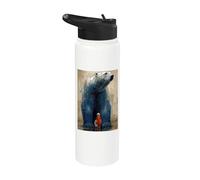Ours polaire enfant compagnon expédition d'hiver au pôle Nord Stainless Steel Insulated Water Bottle