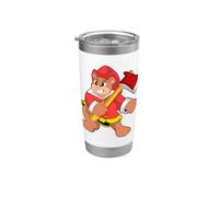 Ours Pompier Hache Pompiers Gobelet isotherme en acier inoxydable double paroi