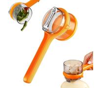 OuryTech Éplucheur, Épluche-légumes et Épluche-pommes de terre, Éplucheur en acier inoxydable à double face avec boîtier de récupération, Multifonction pour cuisine à domicile